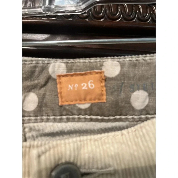 ANTHROPOLOGIE Pilcro And The Letterpress FIT/STET Cream Corduroy Pants Size 26 - Picture 3 of 8